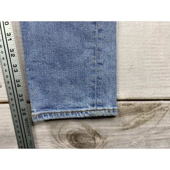 ASOS Design Mens Jeans Size 32X38 Skinny Leg Stretch Denim Distressed Light Wash - Picture 7 of 12